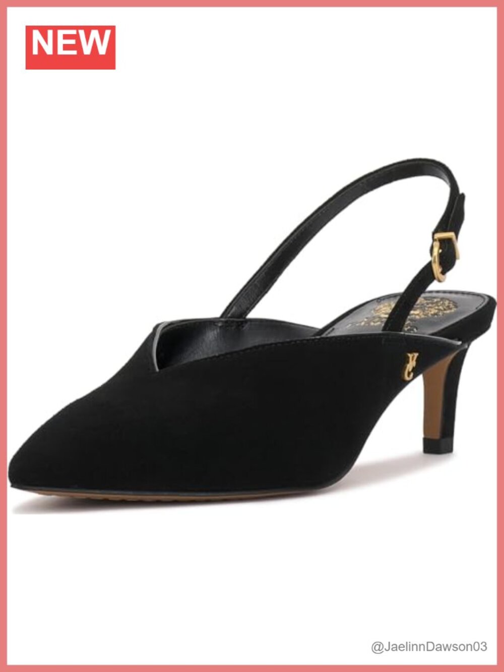 Vince Camuto Kylien Slingback Kitten Heel Pumps Suede Women's Formal Dress Shoes